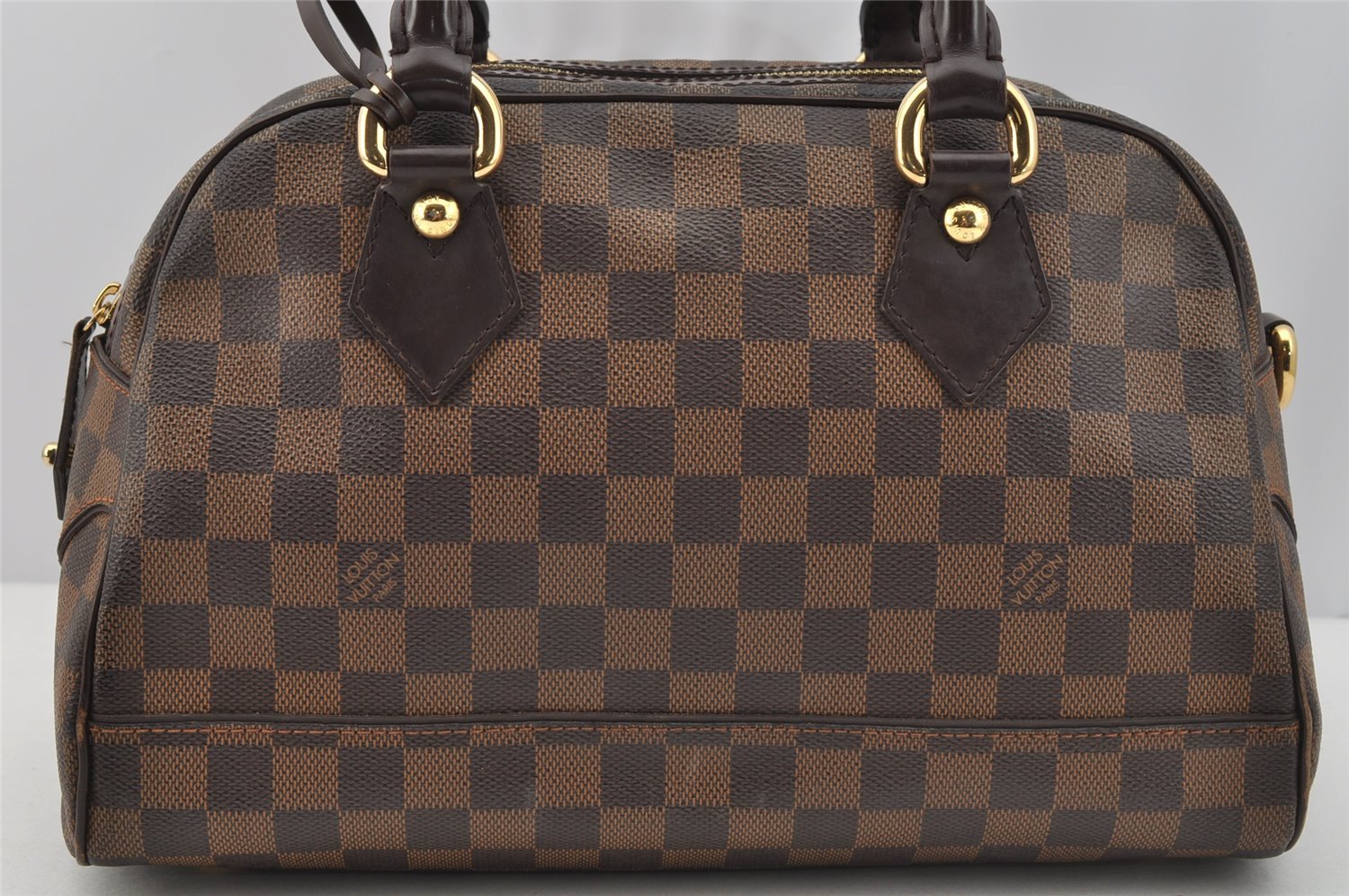 Authentic Louis Vuitton Damier Duomo Hand Boston Bag Purse N60008 LV 7468I