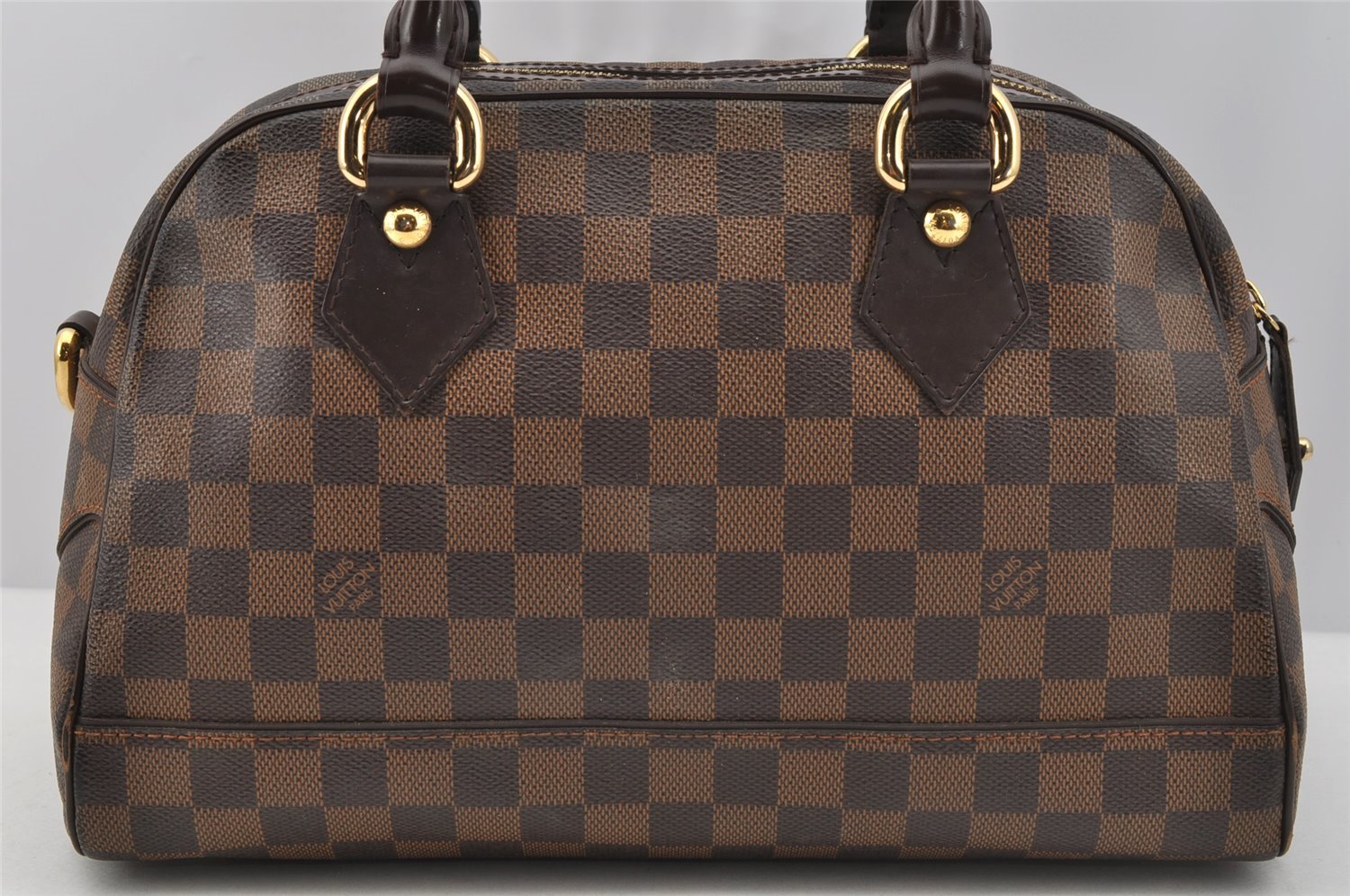 Authentic Louis Vuitton Damier Duomo Hand Boston Bag Purse N60008 LV 7468I