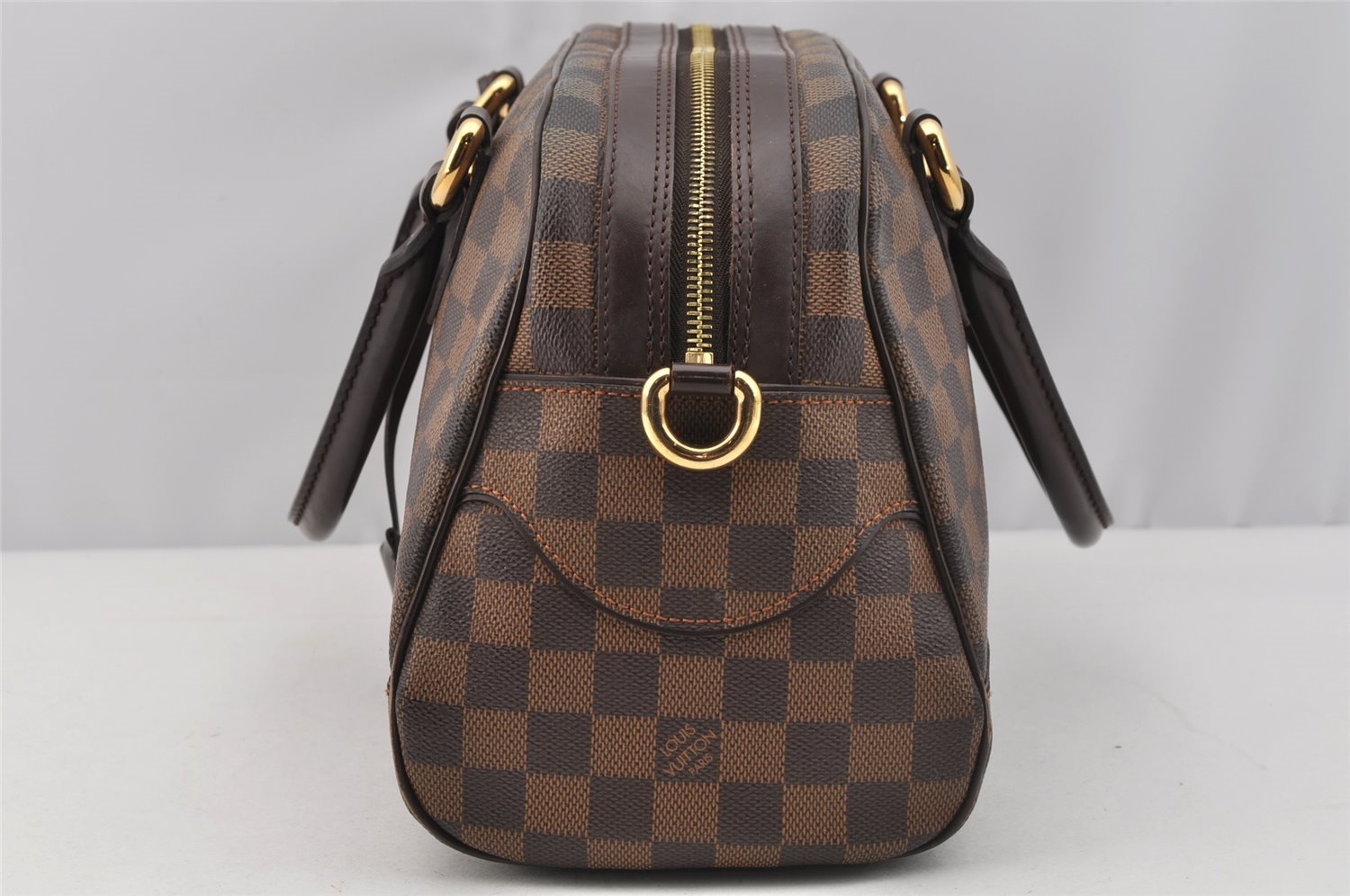 Authentic Louis Vuitton Damier Duomo Hand Boston Bag Purse N60008 LV 7468I