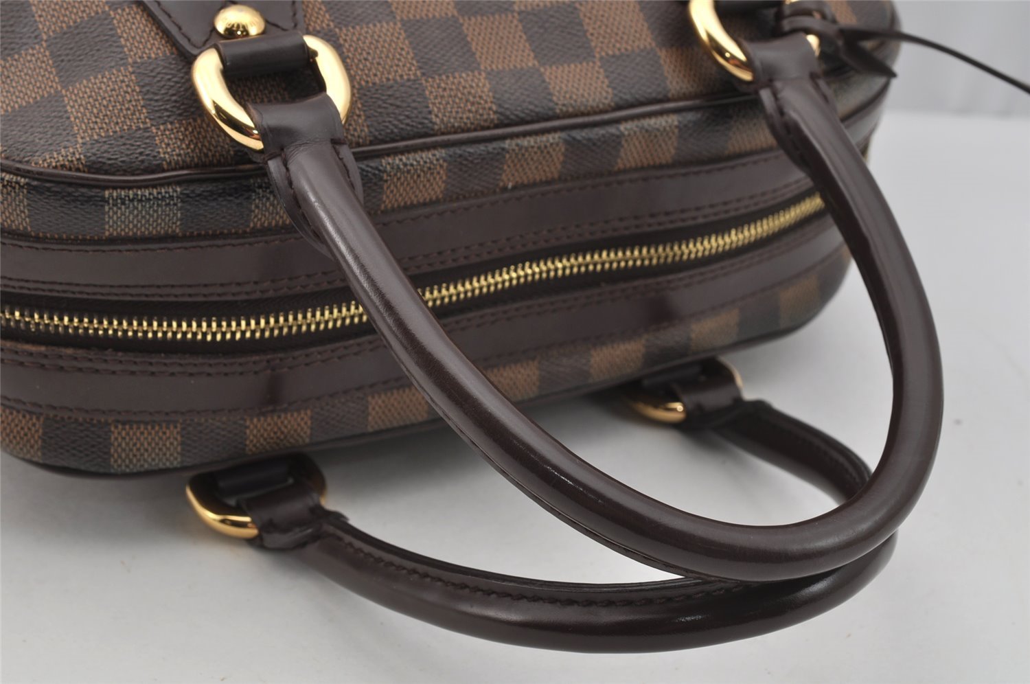 Authentic Louis Vuitton Damier Duomo Hand Boston Bag Purse N60008 LV 7468I
