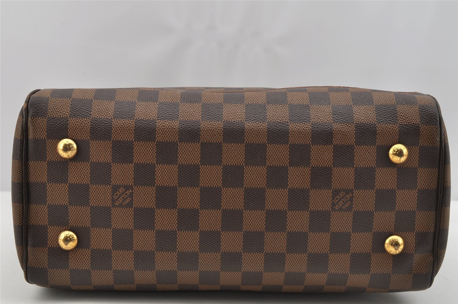 Authentic Louis Vuitton Damier Duomo Hand Boston Bag Purse N60008 LV 7468I