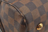 Authentic Louis Vuitton Damier Duomo Hand Boston Bag Purse N60008 LV 7468I