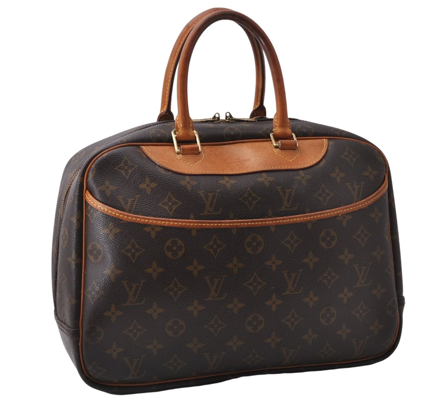Authentic Louis Vuitton Monogram Deauville Hand Bag M47270 LV 7469D