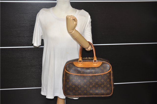 Authentic Louis Vuitton Monogram Deauville Hand Bag M47270 LV 7469D