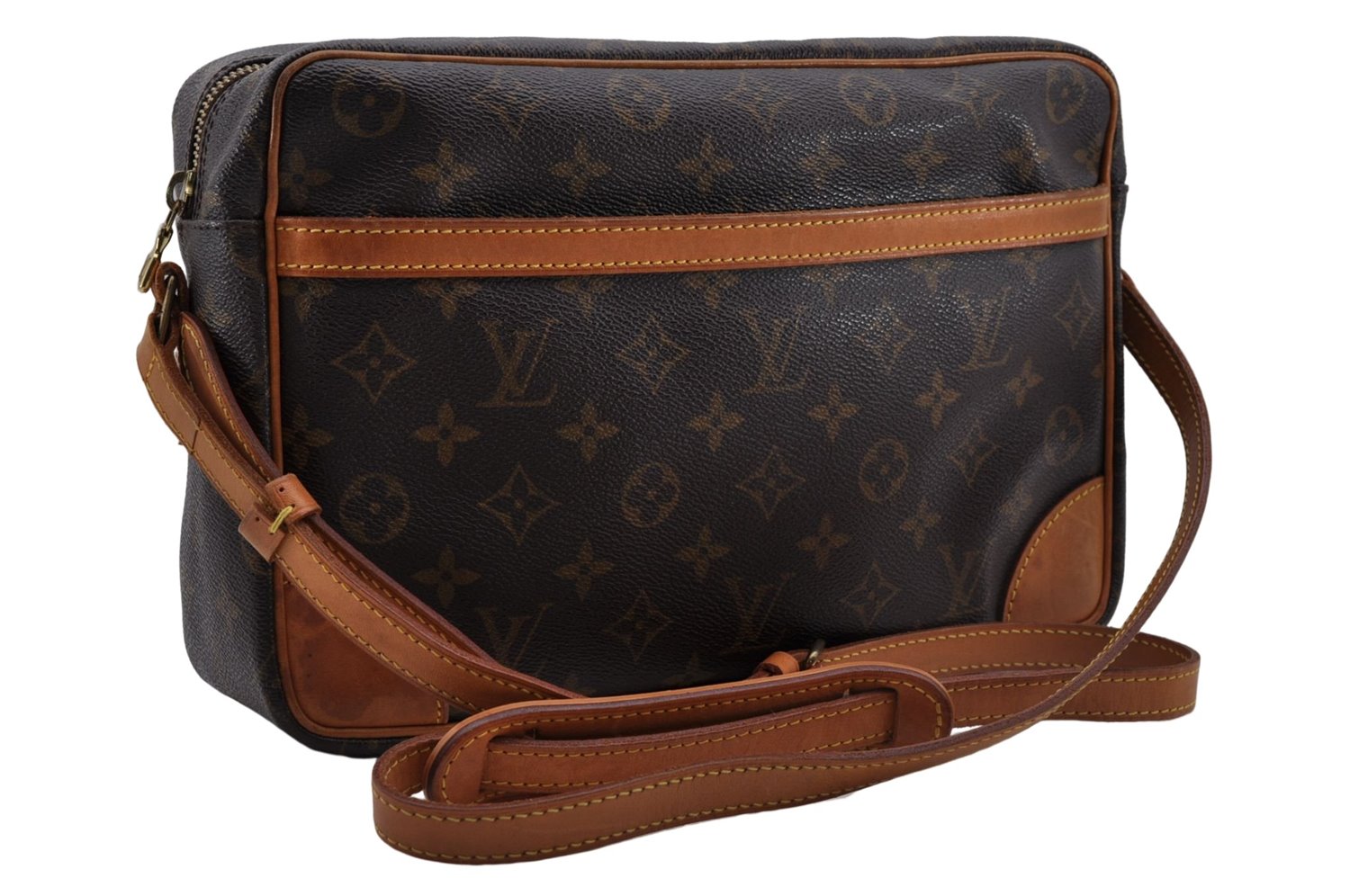 Auth Louis Vuitton Monogram Trocadero 30 Shoulder Cross Body Bag M51272 LV 7472D