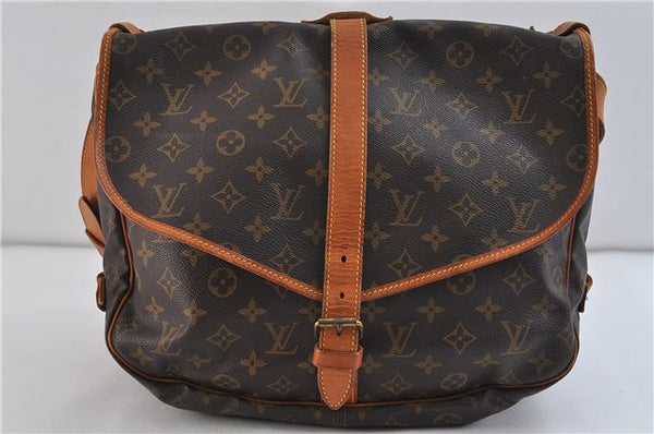 Auth LOUIS VUITTON Monogram Saumur 35 Shoulder Cross Body Bag M42254 LV 7475C