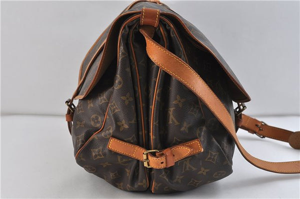 Auth LOUIS VUITTON Monogram Saumur 35 Shoulder Cross Body Bag M42254 LV 7475C