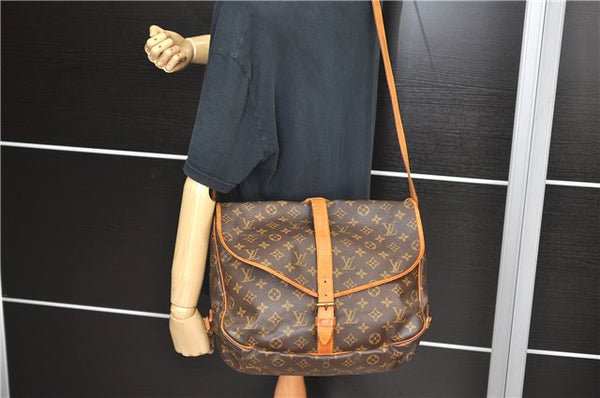 Auth LOUIS VUITTON Monogram Saumur 35 Shoulder Cross Body Bag M42254 LV 7475C