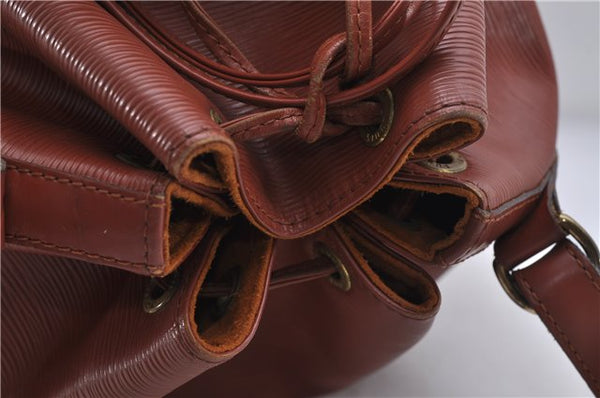 Authentic Louis Vuitton Epi Noe Shoulder Bag Brown M44028 LV 7476D