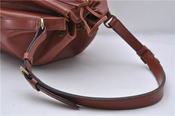 Authentic Louis Vuitton Epi Noe Shoulder Bag Brown M44028 LV 7476D