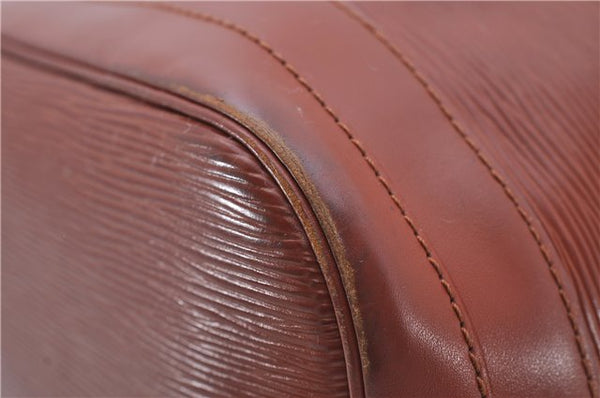 Authentic Louis Vuitton Epi Noe Shoulder Bag Brown M44028 LV 7476D