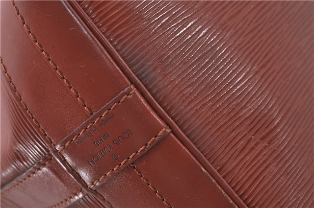 Authentic Louis Vuitton Epi Noe Shoulder Bag Brown M44028 LV 7476D