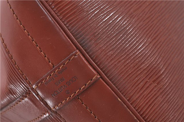 Authentic Louis Vuitton Epi Noe Shoulder Bag Brown M44028 LV 7476D