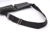 Authentic GUCCI Vintage Waist Body Bag Purse GG Canvas Leather 28566 Black 7481E
