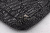 Authentic GUCCI Vintage Waist Body Bag Purse GG Canvas Leather 28566 Black 7481E