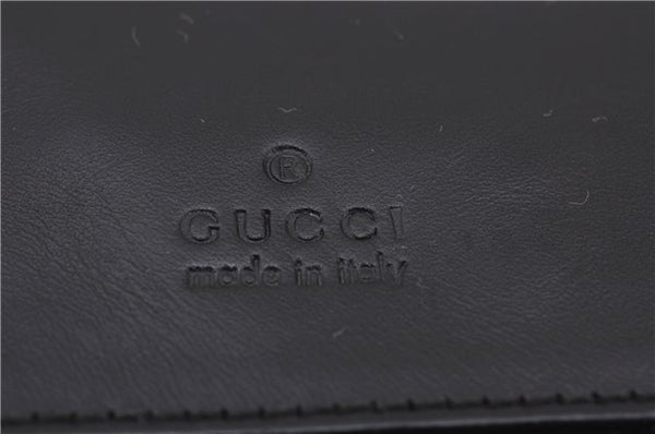 Authentic GUCCI Vintage Waist Body Bag Purse GG Canvas Leather 28566 Black 7481E
