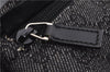 Authentic GUCCI Vintage Waist Body Bag Purse GG Canvas Leather 28566 Black 7481E