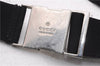 Authentic GUCCI Vintage Waist Body Bag Purse GG Canvas Leather 28566 Black 7481E