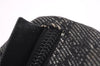 Authentic GUCCI Vintage Waist Body Bag Purse GG Canvas Leather 28566 Black 7481E