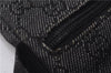Authentic GUCCI Vintage Waist Body Bag Purse GG Canvas Leather 28566 Black 7481E
