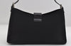 Authentic FENDI Vintage Shoulder Hand Bag Purse Jersey Leather Black 7483I