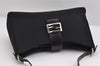 Authentic FENDI Vintage Shoulder Hand Bag Purse Jersey Leather Black 7483I