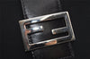 Authentic FENDI Vintage Shoulder Hand Bag Purse Jersey Leather Black 7483I