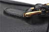 Authentic GUCCI Vintage Clutch Hand Bag Leather Black 7484C