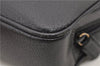 Authentic GUCCI Vintage Clutch Hand Bag Leather Black 7484C