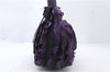 Authentic PRADA Frill Nylon Leather Hand Bag Purse Purple 7486C