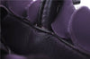 Authentic PRADA Frill Nylon Leather Hand Bag Purse Purple 7486C