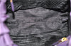 Authentic PRADA Frill Nylon Leather Hand Bag Purse Purple 7486C