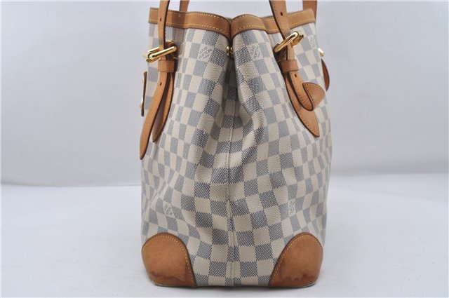 Auth Louis Vuitton Damier Azur Hampstead MM Shoulder Tote Bag N51206 LV 7486D