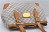 Auth Louis Vuitton Damier Azur Hampstead MM Shoulder Tote Bag N51206 LV 7486D