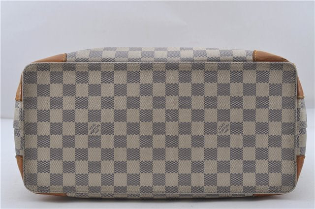 Auth Louis Vuitton Damier Azur Hampstead MM Shoulder Tote Bag N51206 LV 7486D