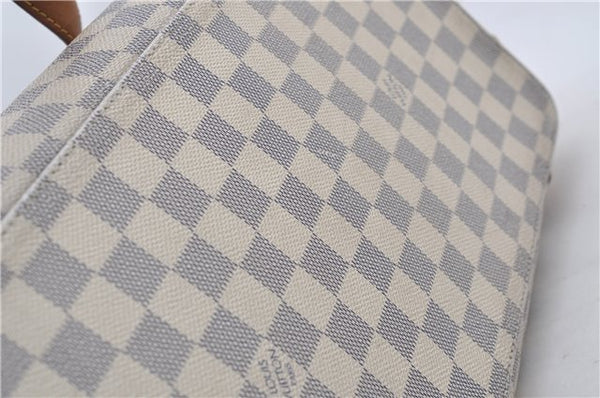 Auth Louis Vuitton Damier Azur Hampstead MM Shoulder Tote Bag N51206 LV 7486D