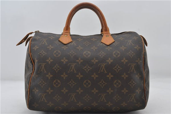 Authentic Louis Vuitton Monogram Speedy 30 Hand Boston Bag M41526 LV 7488E