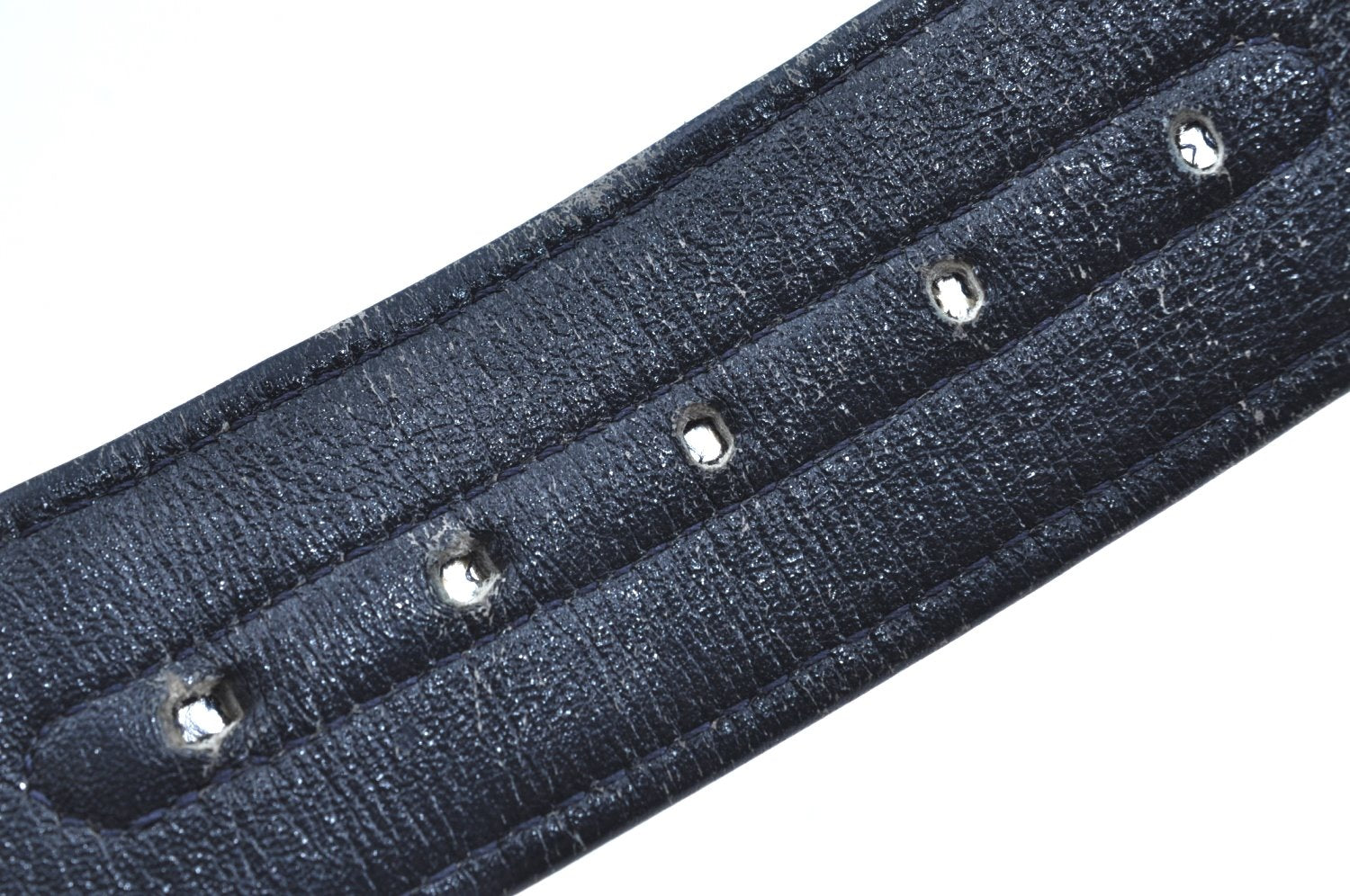 Authentic Christian Dior Trotter Belt Canvas Leather 70cm 27.6inches Blue 7490G