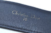 Authentic Christian Dior Trotter Belt Canvas Leather 70cm 27.6inches Blue 7490G