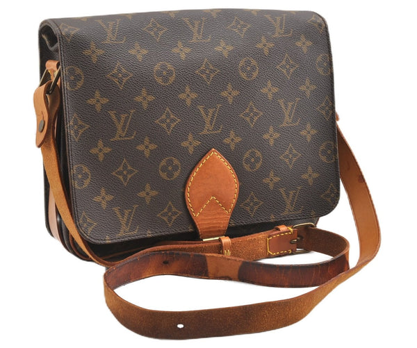 Authentic Louis Vuitton Monogram Cartouchiere GM M51252 Shoulder Cross Bag 7492F