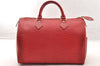 Authentic Louis Vuitton Epi Speedy 30 Hand Boston Bag Red M43007 LV 7492I