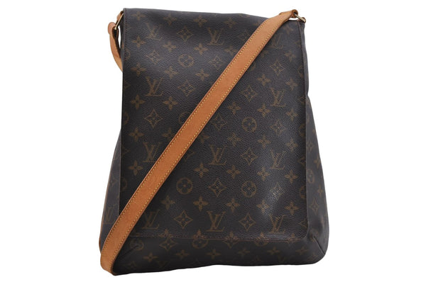Authentic Louis Vuitton Monogram Musette Shoulder Cross Body Bag M51256 LV 7495D