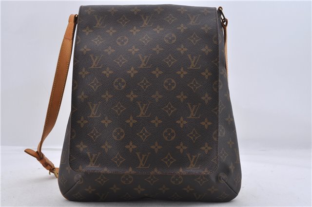 Authentic Louis Vuitton Monogram Musette Shoulder Cross Body Bag M51256 LV 7495D