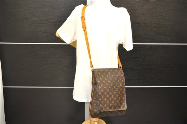 Authentic Louis Vuitton Monogram Musette Shoulder Cross Body Bag M51256 LV 7495D