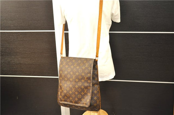 Authentic Louis Vuitton Monogram Musette Shoulder Cross Body Bag M51256 LV 7496D