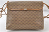 Authentic GUCCI Micro GG PVC Leather Shoulder Cross Body Bag Purse Brown 7504C