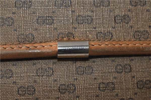 Authentic GUCCI Micro GG PVC Leather Shoulder Cross Body Bag Purse Brown 7504C