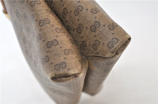 Authentic GUCCI Micro GG PVC Leather Shoulder Cross Body Bag Purse Brown 7504C