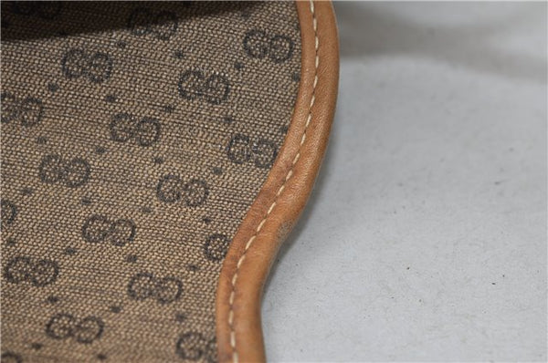 Authentic GUCCI Micro GG PVC Leather Shoulder Cross Body Bag Purse Brown 7504C