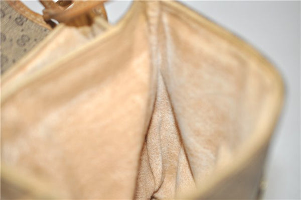 Authentic GUCCI Micro GG PVC Leather Shoulder Cross Body Bag Purse Brown 7504C